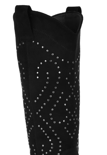 Lariat Studs Embellished Cowboy Boots