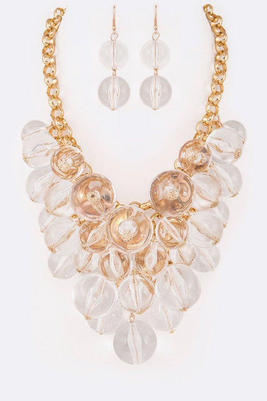 Mix Pearls Statement Necklace Set