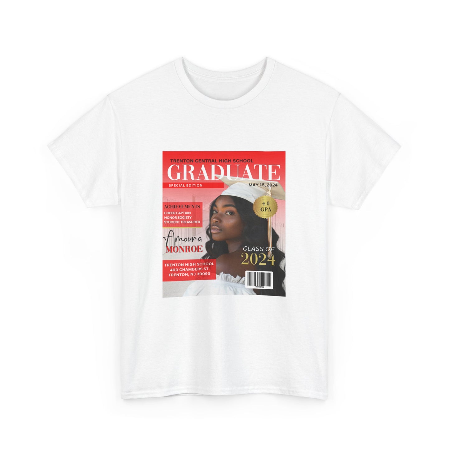 Graduate Magazine Cover Custom Unisex Tee