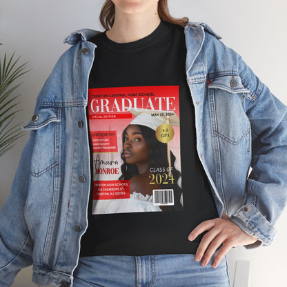 Graduate Magazine Cover Custom Unisex Tee