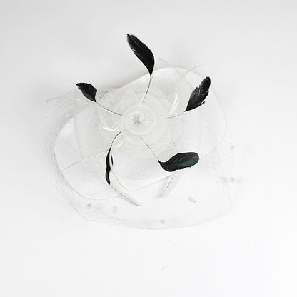 FLOWER FASCINATOR HEADBAND W/ CLIP