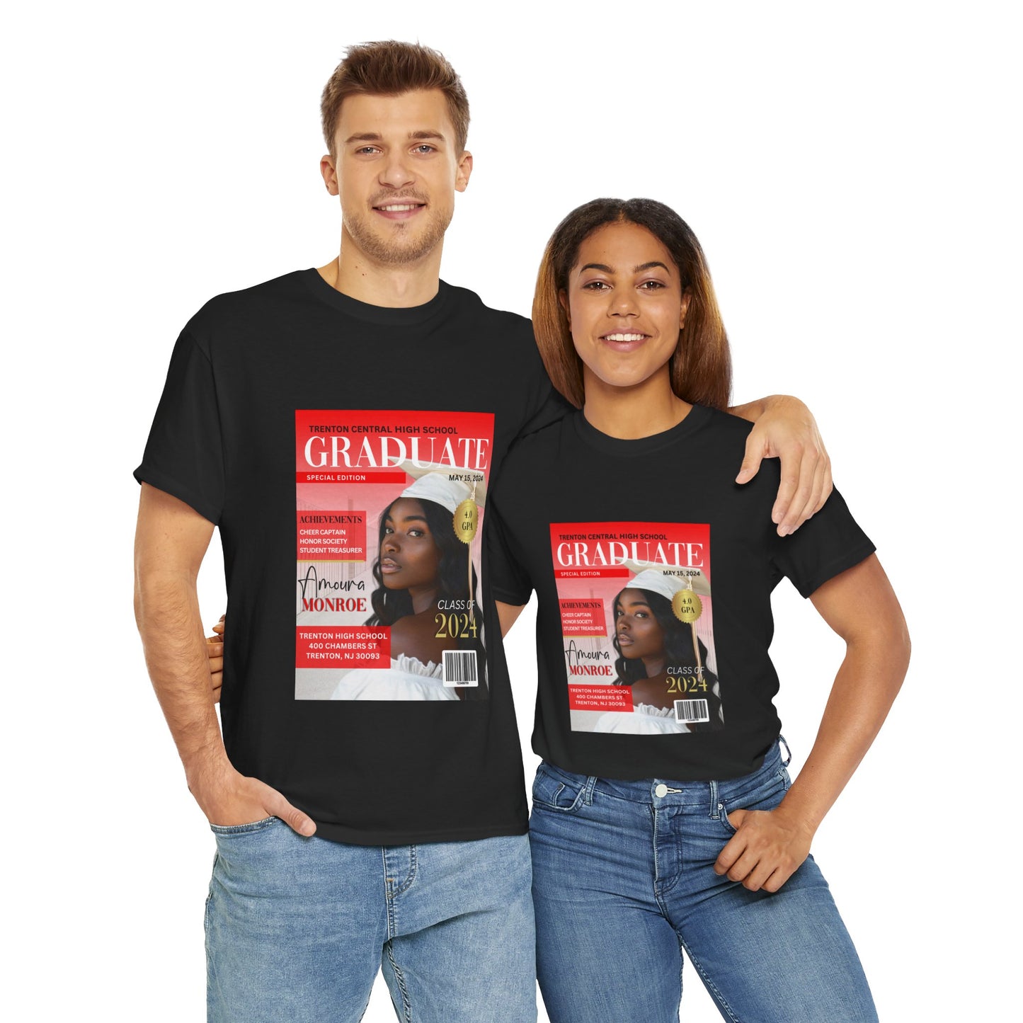 Graduate Magazine Cover Custom Unisex Tee