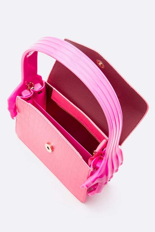 Iconic Hand Jelly Handle Convertible Fashion Bag