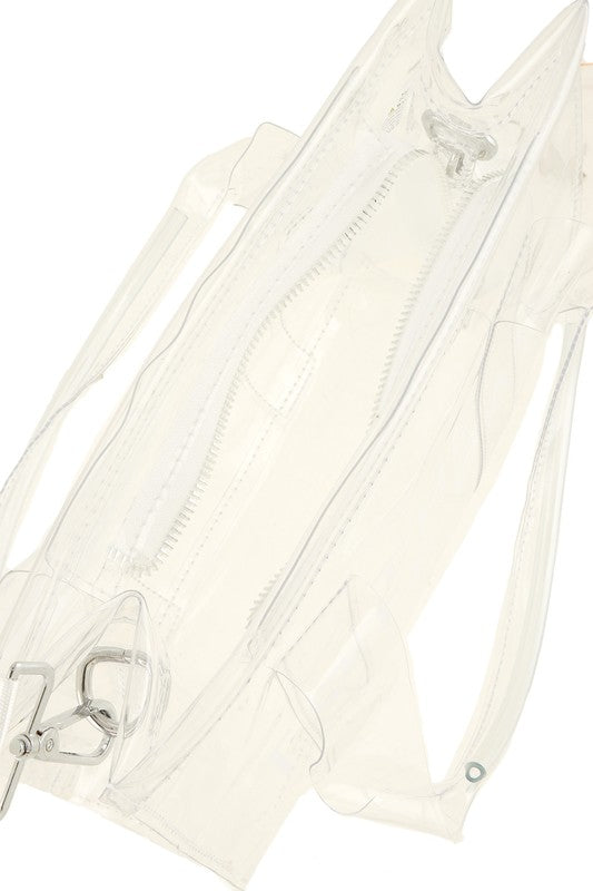 Transparent Clear Crossbody Tote Bag