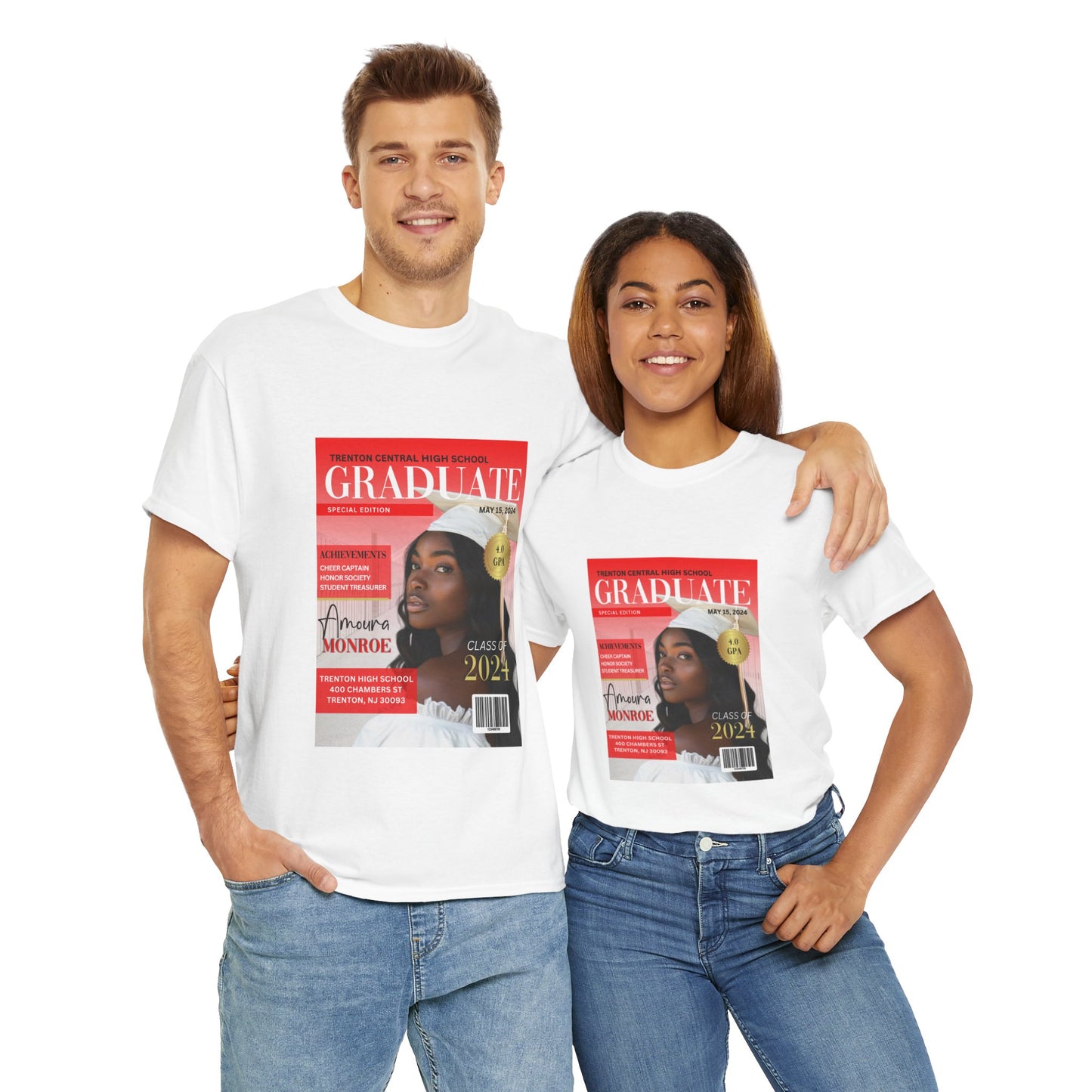 Graduate Magazine Cover Custom Unisex Tee