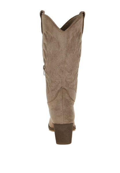 Rancher Microfiber Long Cowboy Boots