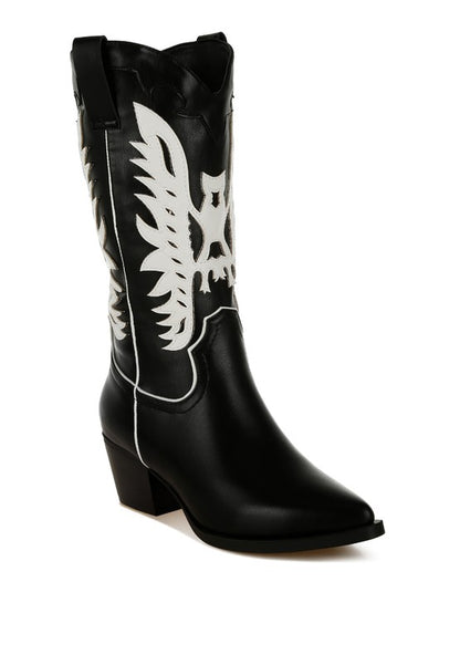 Thistle Winged Patchwork Cowboy Boots