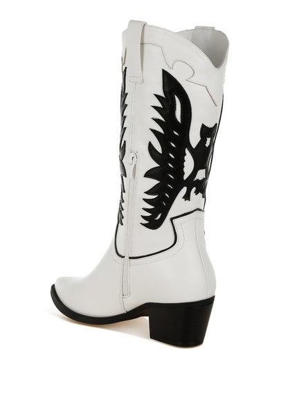 Thistle Winged Patchwork Cowboy Boots