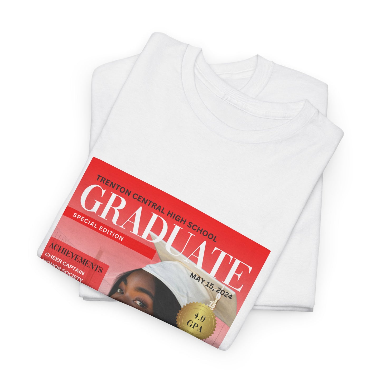 Graduate Magazine Cover Custom Unisex Tee