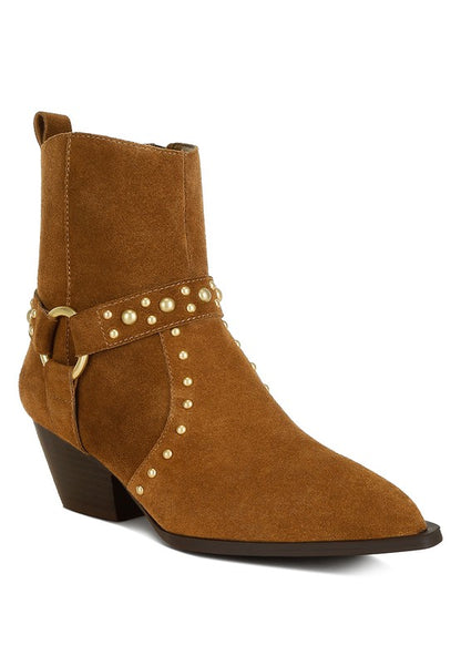 Rodeo Studded Suede Ankle Boots