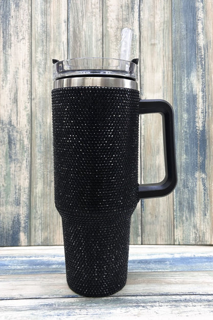 RHINESTONE STAINLESS STEEL QUENCHER 40OZ