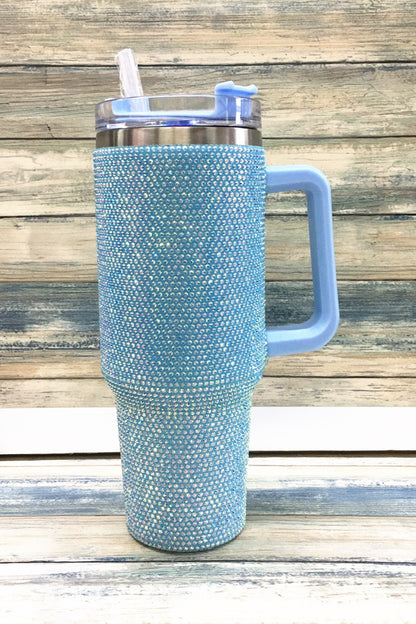 RHINESTONE STAINLESS STEEL QUENCHER 40OZ