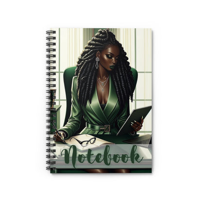 Boss Green Spiral Notebook - Ruled Line - Felicia Janell Collection