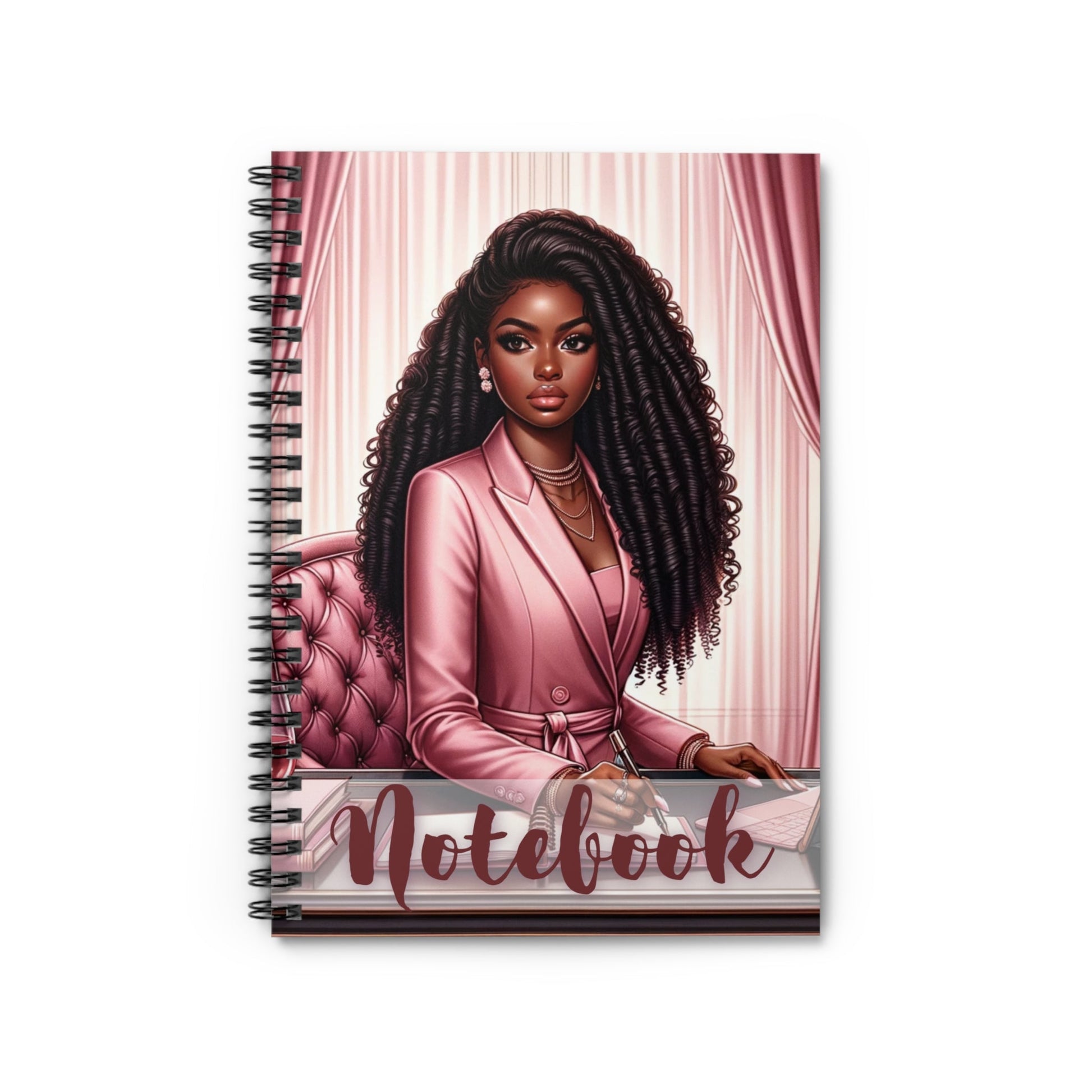 Boss Pink Spiral Notebook - Ruled Line - Felicia Janell Collection