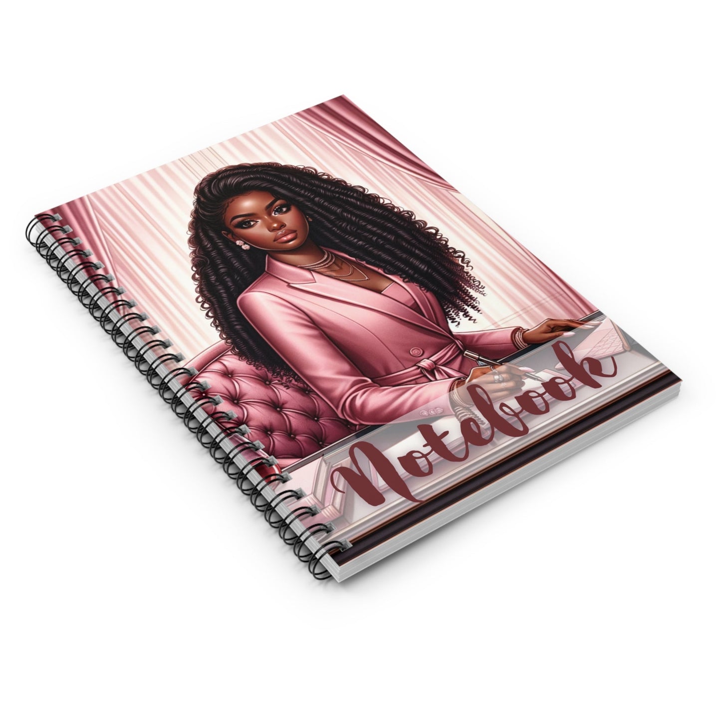 Boss Pink Spiral Notebook - Ruled Line - Felicia Janell Collection