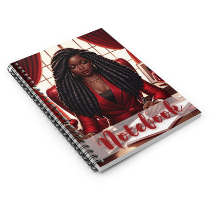 Boss Red Spiral Notebook - Ruled Line - Felicia Janell Collection