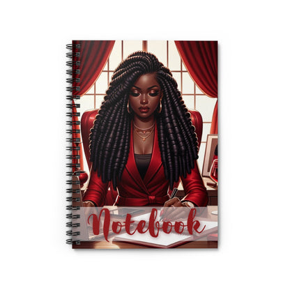 Boss Red Spiral Notebook - Ruled Line - Felicia Janell Collection