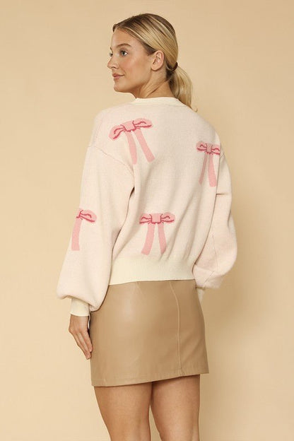 Bow knit sweater - Felicia Janell Collection