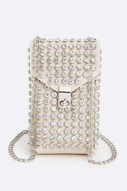 Crystal Studs Cellphone Convertible Bag - Felicia Janell Collection