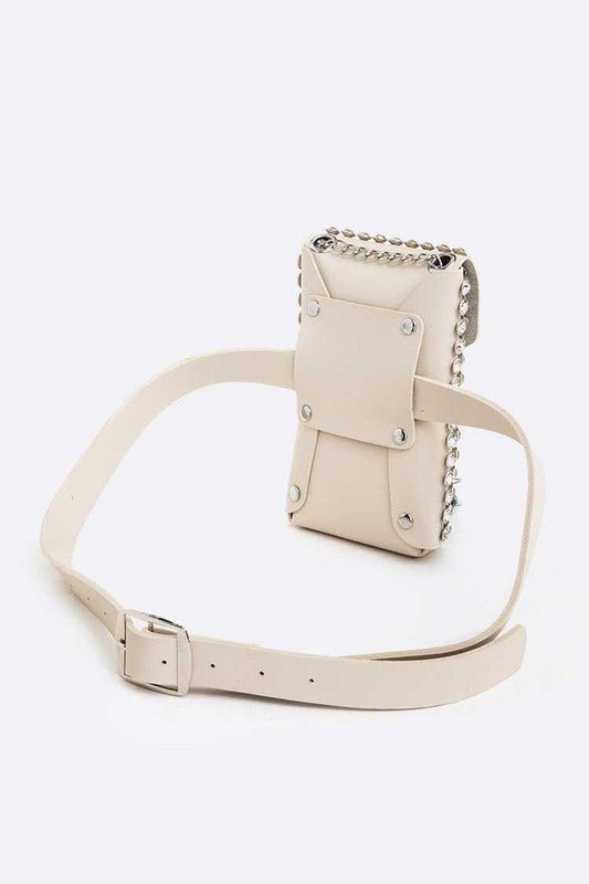 Crystal Studs Cellphone Convertible Bag - Felicia Janell Collection