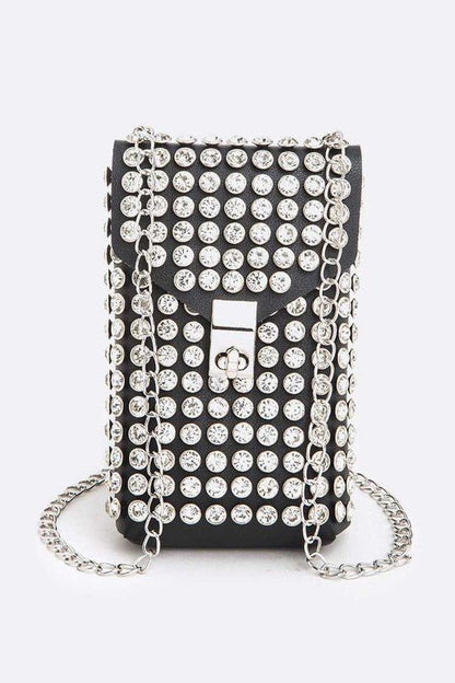 Crystal Studs Cellphone Convertible Bag - Felicia Janell Collection