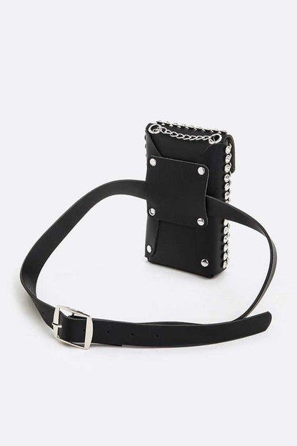 Crystal Studs Cellphone Convertible Bag - Felicia Janell Collection