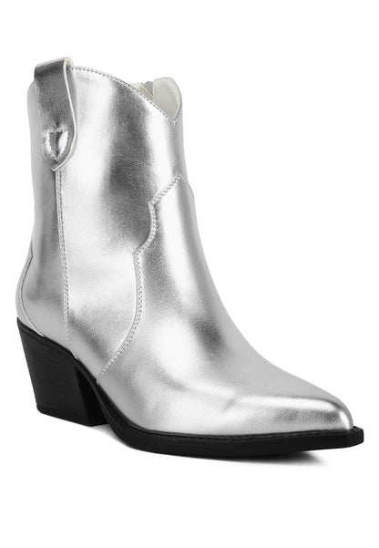 Wales Metallic Faux Leather Bootie