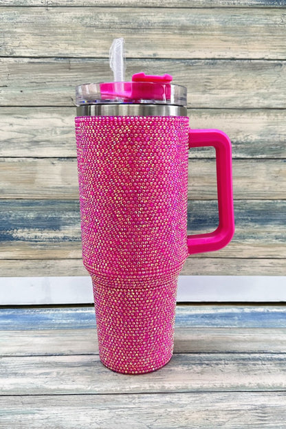 RHINESTONE STAINLESS STEEL QUENCHER 40OZ