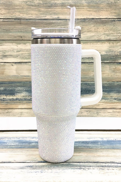 RHINESTONE STAINLESS STEEL QUENCHER 40OZ